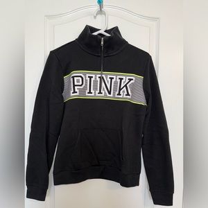 PINK Quarter Zip Sweatshirt - Size M